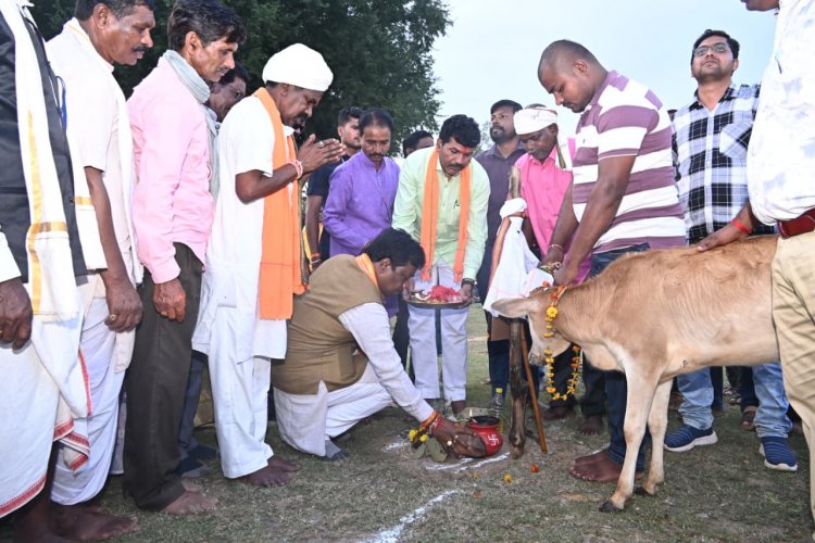 गोवर्धन पर्व हमारी संस्कृति, गौ-सेवा और प्रकृति के प्रति आस्था का प्रतीक : सांसद महेश कश्यप