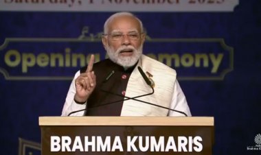 ब्रह्माकुमारी संस्थान पहुंचे पीएम नरेंद्र मोदी, ब्रम्हकुमारी शांति शिखर भवन का किया लोकार्पण