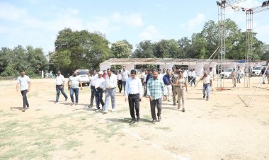 कलेक्टर ने किया राज्योत्सव तैयारियों का निरीक्षण