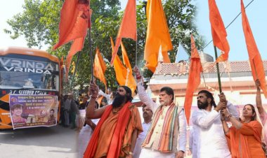 प्रदेश अध्यक्ष ने दिखाया भगवा ध्वज, सनातन हिन्दू एकता पदयात्रा में शामिल होने रायपुर से रवाना हुई बसे, दिल्ली में होगा भव्य शुभारंभ