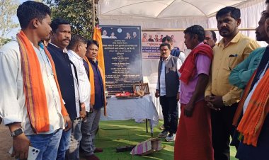 लोहण्डीगुड़ा ब्लॉक में 537.52 लाख रुपये की लागत से दो सड़क निर्माण कार्यों का सांसद कश्यप और विधायक गोयल ने किया भूमिपूजन 