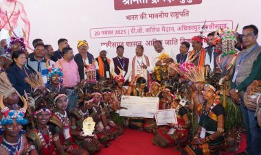 शहीद वीर नारायण सिंह स्मृति लोक कला महोत्सव में लिंगों घोटुल मांदरी नाचा दल ने प्राप्त किया प्रथम स्थान