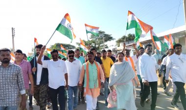 सांसद महेश कश्यप और विधायक लता उसेंडी ने नेतृत्व में निकली गई भव्य पद यात्रा