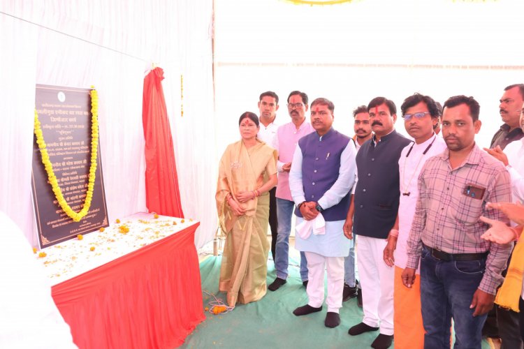 मंत्री  केदार कश्यप ने बस्तर में किया अमलीगुड़ा एनीकट-कम-कॉजवे जीर्णाेद्धार कार्य का भूमिपूजन