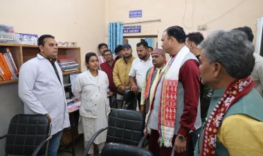 स्वास्थ्य मंत्री  श्याम बिहारी जायसवाल ने सामुदायिक स्वास्थ्य केंद्र साजा का किया निरीक्षण