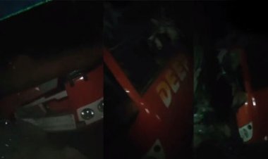 Breaking : तेज रफ्तार यात्री बस पलटी, एक की मौत, मची चीख पुकार