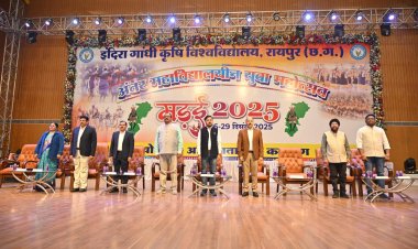 इंदिरा गांधी कृषि विश्वविद्यालय के युवा महोत्सव मड़ई-2025 का विधायक अनुज शर्मा ने किया शुभारंभ