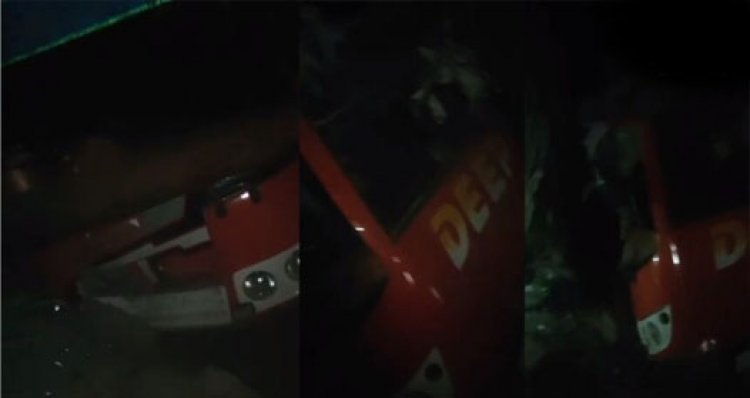 Breaking : तेज रफ्तार यात्री बस पलटी, एक की मौत, मची चीख पुकार