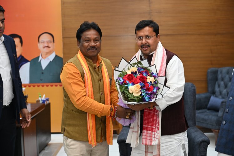 भाजपा के नए राष्ट्रीय कार्यकारी अध्यक्ष नितिन नबीन को बस्तर सांसद महेश कश्यप ने दी बधाई