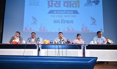 श्रम विभाग की गतिविधियों एवं उपलब्धियों के संबंध में श्रम मंत्री श्री लखनलाल देवांगन द्वारा आज  प्रेस वार्ता में  जानकारी दी गई