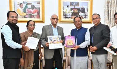  पूर्व राज्यपाल  रमेश बैस ने मुख्यमंत्री  विष्णु देव साय से की सौजन्य मुलाकात