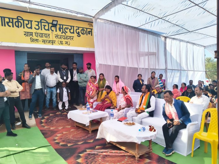  मंत्री श्रीमती लक्ष्मी राजवाड़े ने उचित मूल्य दुकान सह गोदाम का किया लोकार्पण