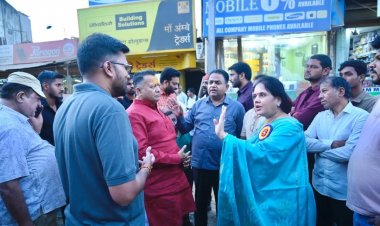 महापौर मीनल चौबे ने भाठागांव रोड में बार - बार होने वाले पाईप लाईन लीकेज पर गहन नाराजगी व्यक्त की