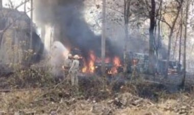 CG : मेडिकल कॉलेज परिसर में लगी भीषण आग, मची अफरा-तफरी