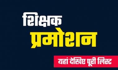 ब्रेकिंग : DEO ने जारी किया आदेश, इतने सहायक शिक्षक बने प्रधान पाठक, देखिए पूरी लिस्ट…..