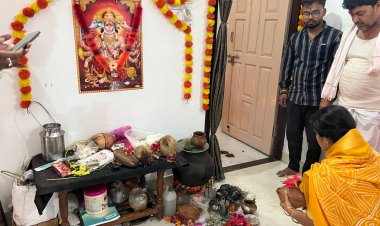 जंवारा एवं अखंड ज्योति के दर्शन कर रंजना साहू ने लिया आशीर्वाद