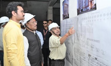 मुख्यमंत्री विष्णुदेव साय ने किया निर्माणाधीन जगदेव राम उरांव कल्याण आश्रम चिकित्सालय का अवलोकन