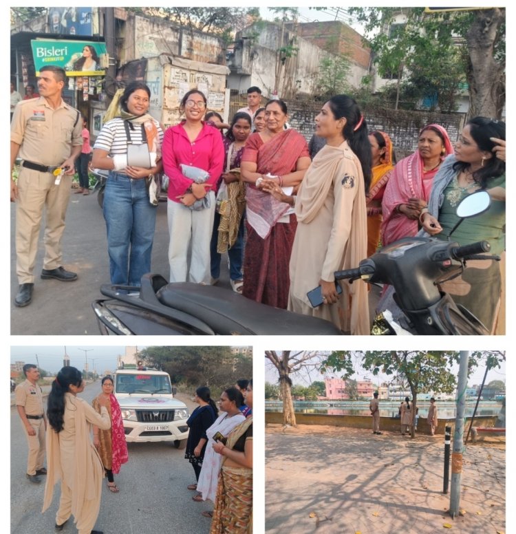 गर्ल्स स्कूल/ कॉलेज, व संवेदनशील क्षेत्रों में पहुंच रही रायपुर कमिश्नरेट की पिंक पेट्रोल यूनिट