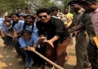 दंतेवाड़ा के छिंदनार पहुंचे सचिन तेंदुलकर: बच्चों के साथ खेली रस्साकशी