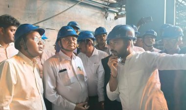 उद्योग एवं सार्वजनिक उपक्रम मंत्री लखनलाल देवांगन ने किया वेदांता पावर प्लांट के घटनास्थल का निरीक्षण