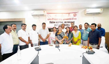 साकेत भवन में कर्मचारी राज्य बीमा औषधालय ने लगाया विशेष स्वास्थ्य जागरूकता व जांच शिविर