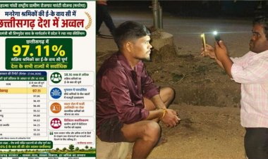 मनरेगा श्रमिकों की ई- के वाय सी में छत्तीसगढ़ देश में अव्वल, मुख्यमंत्री साय के मार्गदर्शन में प्रदेश ने रचा नया कीर्तिमान