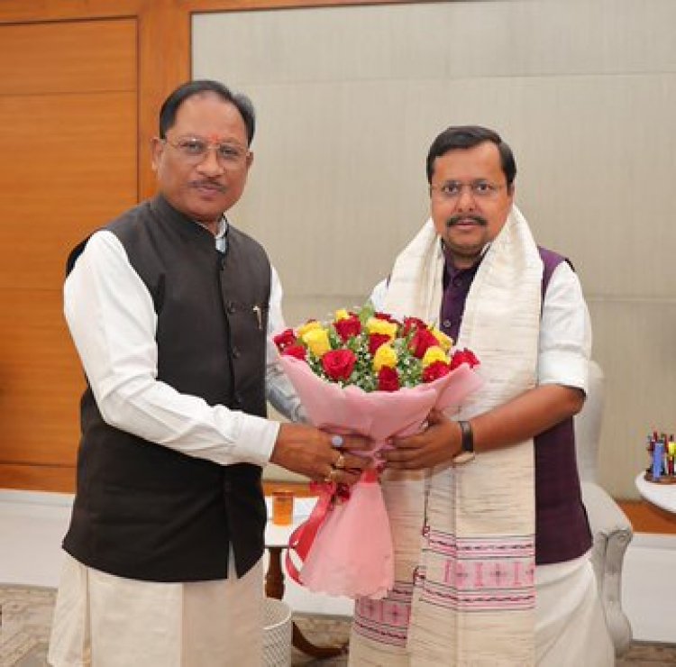 मुख्यमंत्री साय ने भाजपा राष्ट्रीय अध्यक्ष नवीन से की सौजन्य भेंट, स्थापना दिवस की दी शुभकामनाएं