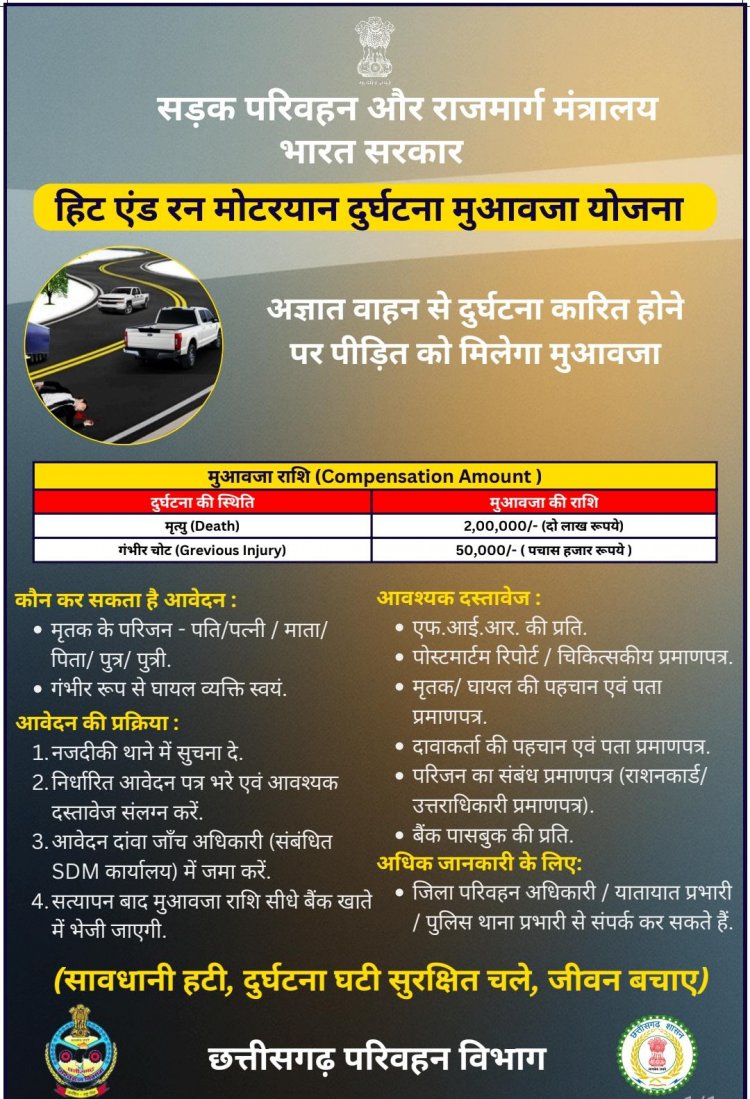 हिट एंड रन दुर्घटना पीड़ितों को मिलेगा त्वरित मुआवजा : परिवहन मंत्री  केदार कश्यप 