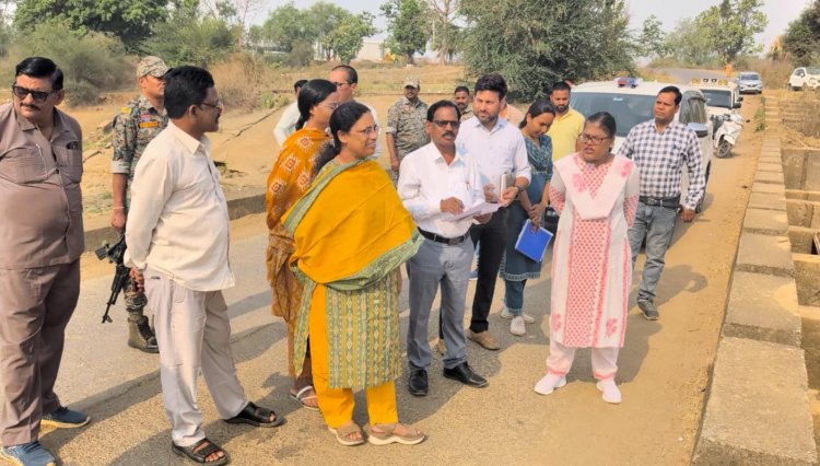 नारंगी नदी में जल संरक्षण व पर्यटन विकास हेतु विशेष कार्ययोजना तैयार करने के निर्देश विधायक एवं कलेक्टर ने किया स्थल निरीक्षण