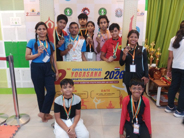 रायगढ़ से हरि ओम योगा एकेडमी के खिलाड़ियों ने किया शानदार प्रदर्शन