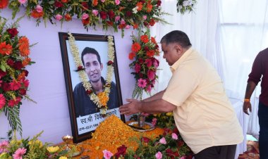 मंत्री  राजेश अग्रवाल ने स्वर्गीय विवेक अंधारे को दी श्रद्धांजलि