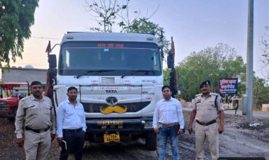 रेत के अवैध परिवहन पर बड़ी कार्रवाई, 6 हाइवा और 3 ट्रैक्टर जब्त