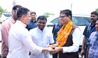 वित्त मंत्री  ओपी चौधरी का कांकेर आगमन पर आत्मीय स्वागत