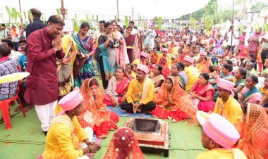 मुख्यमंत्री कन्या विवाह योजना: मर्दापाल में 50 जोड़े बंधे परिणय सूत्र में
