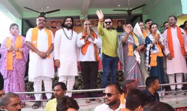 बम्हनीडीह में भाजपा की हुंकार: मंत्री गुरु खुशवंत और विधायक अनुज शर्मा की सभा में उमड़ा जनसैलाब, विकास के लिए मांगा वोट