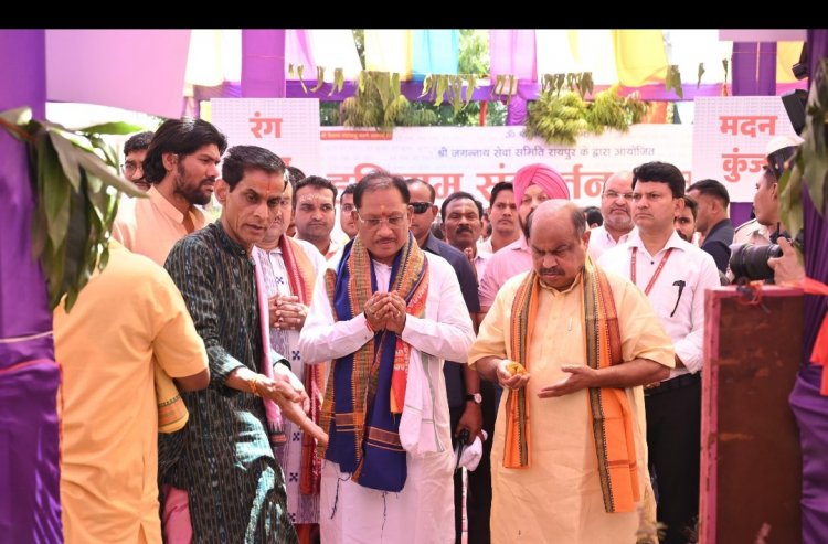 मुख्यमंत्री  विष्णुदेव साय हरिनाम संकीर्तन नामयज्ञ में हुए शामिल