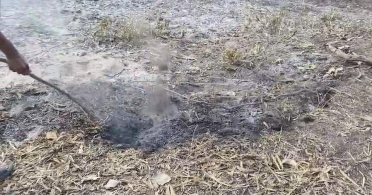 जगदलपुर में ‘आग उगलती जमीन’ से दहशत, धधकते केमिकल वेस्ट से बच्चे झुलसे