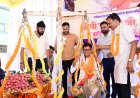 जन्मदिवस पर मौसमी फलों और लड्डू से तौले गए वित्त मंत्री  ओपी चौधरी