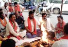 मोदी सरकार के 12 वर्ष पूर्ण होने पर हवन-पूजन, आतिशबाजी एवं प्रसाद वितरण