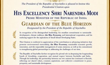 गार्डियन ऑफ द ब्लू होराइजन’ सम्मान जलवायु परिवर्तन का सामना कर रहे देशों को समर्पित : पीएम मोदी