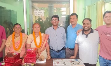 निगम जोन 10 में सेवानिवृत्ति पर नियमित सफाई कामगार श्रीमती कुमारी एवं श्रीमती अम्बिका की गयीं  सम्मानित