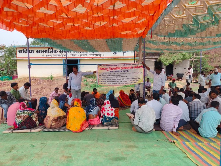 डी.बी. पावर लिमिटेड बाड़ादरहा के भू-विस्थापित कर्मचारियों ने अनिश्चितकालीन आंदोलन का किया ऐलान