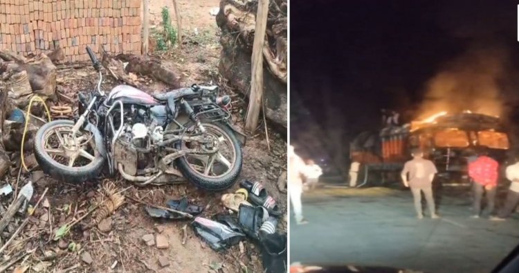 CG – खड़े ट्रक से टकराई बाइक, 3 युवकों ने मौके पर ही तोड़ा दम, हादसे से गुस्साए ग्रामीणों ने उठाया ये बड़ा कदम…..