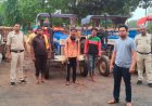 अवैध रेत परिवहन करते 8 ट्रैक्टर जब्त