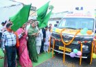 मंत्री श्रीमती लक्ष्मी राजवाड़े ने चांदनी बिहारपुर को दी एम्बुलेंस की सौगात, दिखाई हरी झण्डी