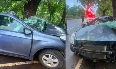 CG ACCIDENT : अनियंत्रित होकर पेड़ से टकराई तेज रफ़्तार कार, दो युवकों की मौत
