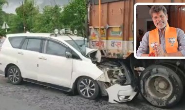 सड़क हादसे में छत्तीसगढ़ के BJP प्रदेश अध्यक्ष घायल,ट्रक से टकराई इनाेवा कार