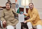 सांसद संतोष पांडेय ने केंद्रीय मंत्री नितिन गडकरी से मिले,कवर्धा से सिमगा फोरलेन सड़क निर्माण का ज्ञापन सौपा