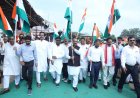 उप मुख्यमंत्री श्री साव तिरंगा यात्रा में हुए शामिल, ढाई किमी निकाली गई पैदल रैली