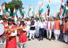 उप मुख्यमंत्री तथा कांकेर जिले के प्रभारी मंत्री  अरुण साव के मुख्य आतिथ्य में आज कांकेर में भव्य तिरंगा यात्रा निकाली गई।